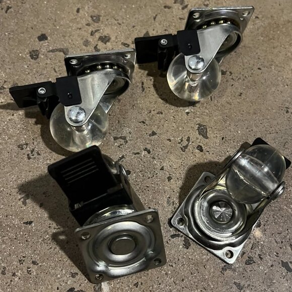 16 Mini Caster Wheels (Four 4-Wheel Sets) - Picture 4 of 7